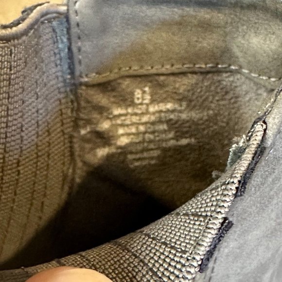 Womens Sam & Libby Gray‎ Heeled Faux Leather Ankle Booties Boots Size 8.5 M GUC - Picture 5 of 5